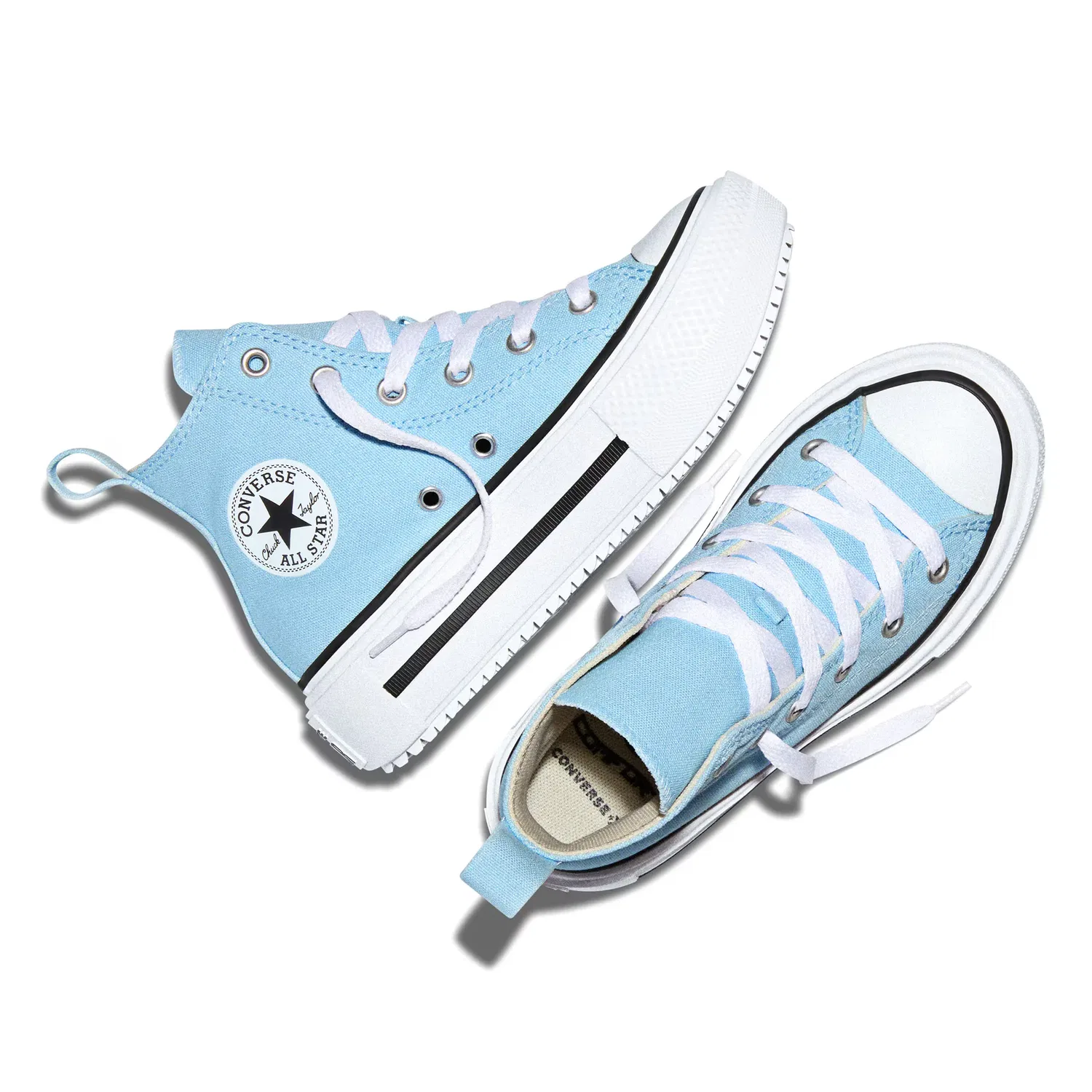 Детские кеды с двойной платформой Chuck Taylor All Star Lift Double Stack Seasonal Color Converse, Голубой — фото 4