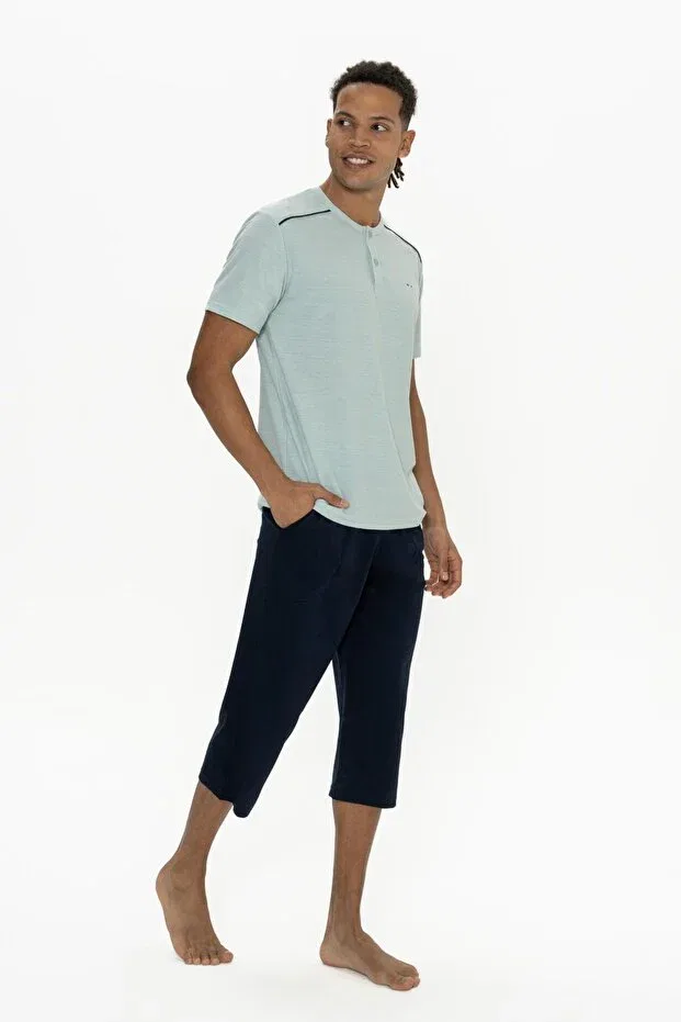 Мужской комплект футболки и капри с принтом U.S. Polo Assn., Mint