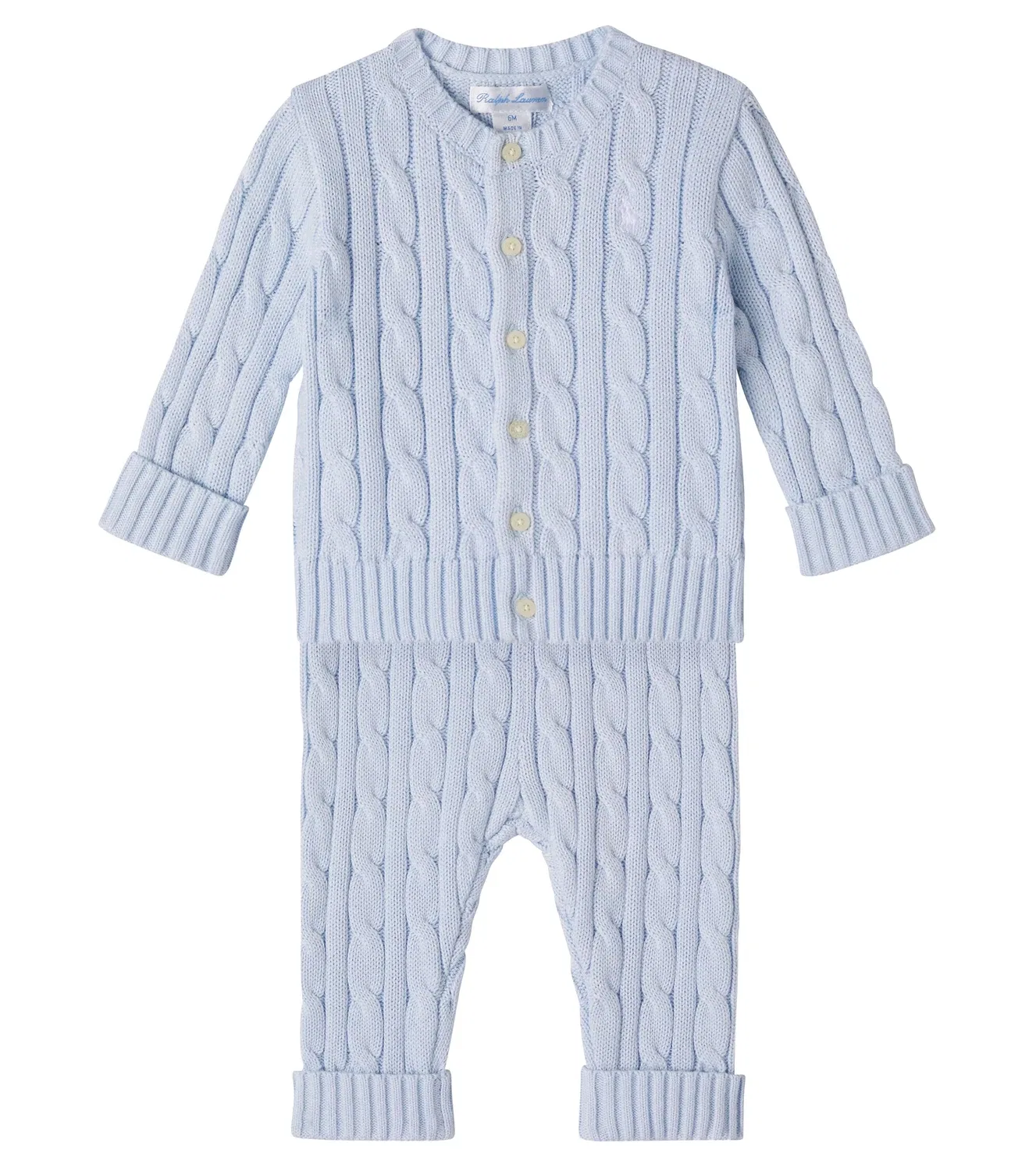 Комплект из хлопка Polo Ralph Lauren Kids, синий
