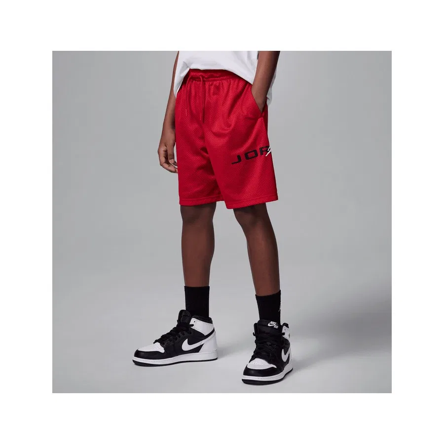 Детские шорты из сетки с принтом Jordan Jdb Mj Baseline Mesh Short Nike, Красный