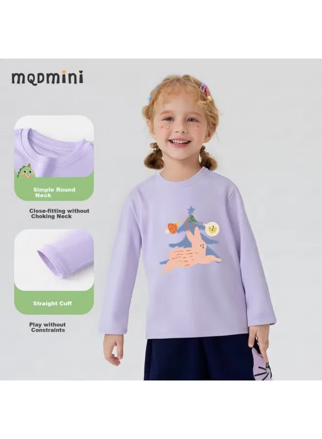 Лонгслив детский с длинным рукавом хлопковый Mqdmini, фиолетовый