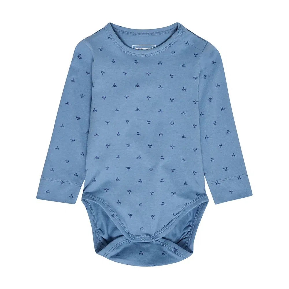 Боди с длинным рукавом Mini Bee AOP Hummel, синий