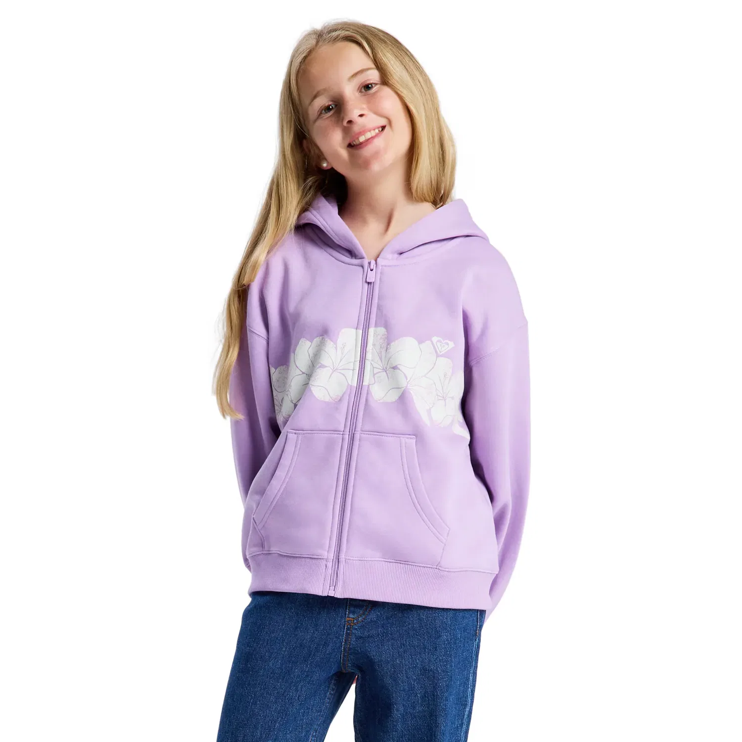 Детская худи с капюшоном и молнией Midnight Hike Roxy, Morado
