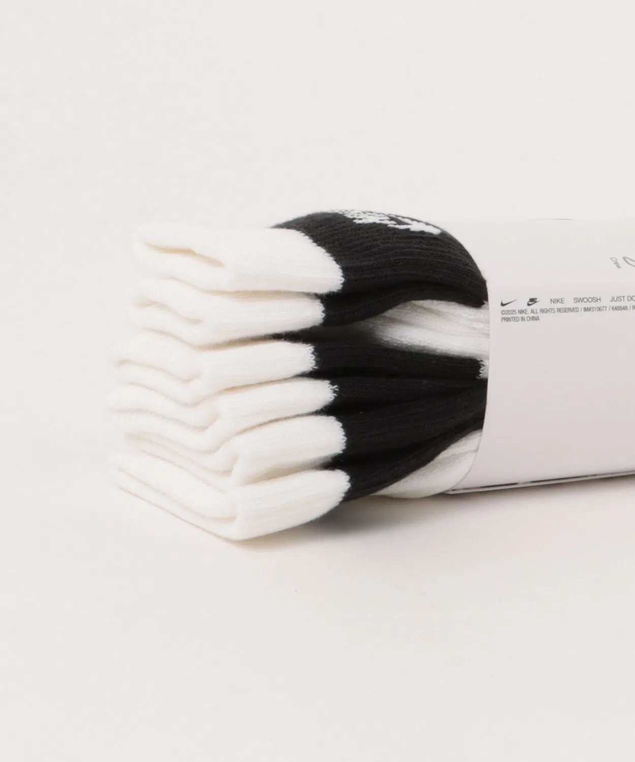 Мужские носки с поддержкой свода стопы, 3 пары NIKE, White/Black — фото 2