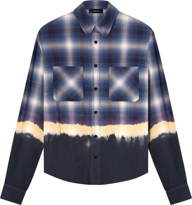 

Рубашка Amiri Bleach Bandana Plaid Shirt 'Blue', синий