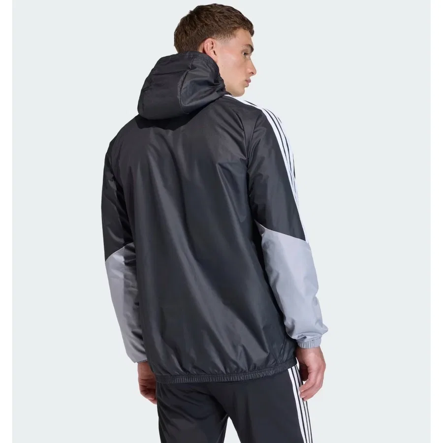 Мужская ветровка с капюшоном adidas TIRO26C Aw Jkt, Black Light Onix White — фото 2