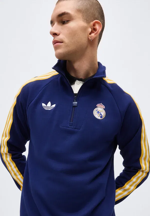 Толстовка с полузамком Real Madrid Club Wear Adidas Originals, темно-синий — фото 3