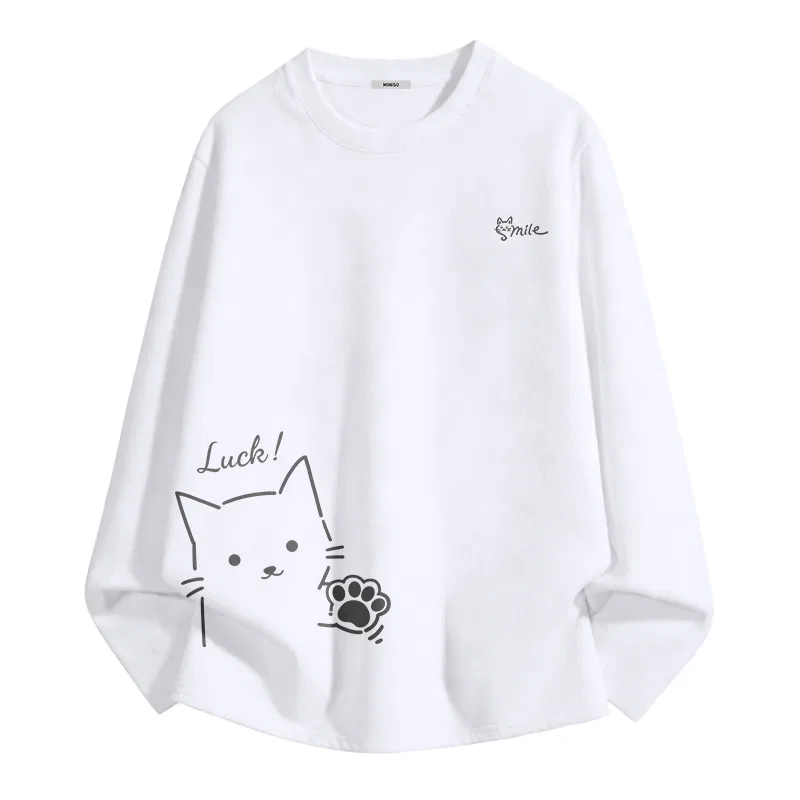 Детская футболка с принтом Palm Green MB Smile Cat MINISO — фото 3