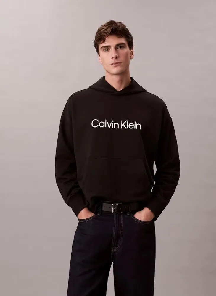 Худи с логотипом Logo Calvin Klein, черный