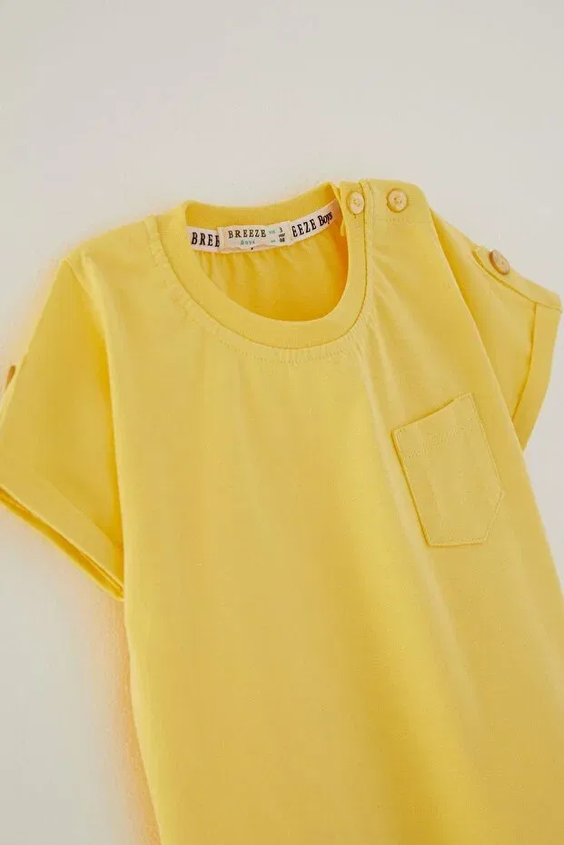 Детская футболка для мальчиков хлопковая Breeze, Yellow — фото 3