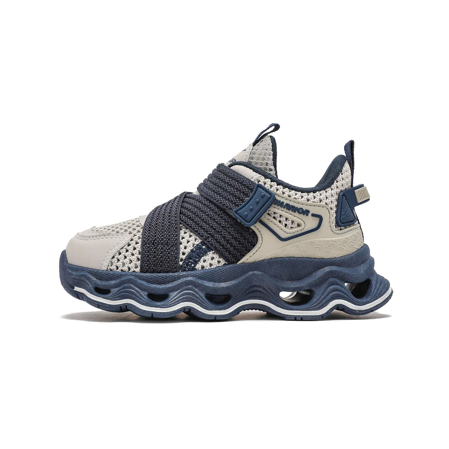 Детские повседневные кроссовки с защитой от скольжения Light Gray/Blue WARRIOR