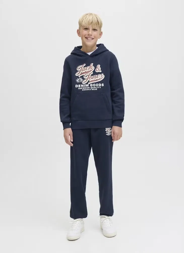 Штаны с логотипом, комплект 2 шт, Kids Logo, Jack & Jones Junior, темно-синий — фото 4