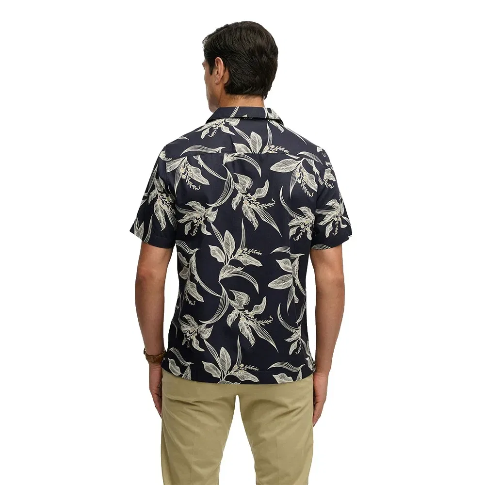 Рубашка с коротким рукавом Hawaiian Print Superdry, синий — фото 2