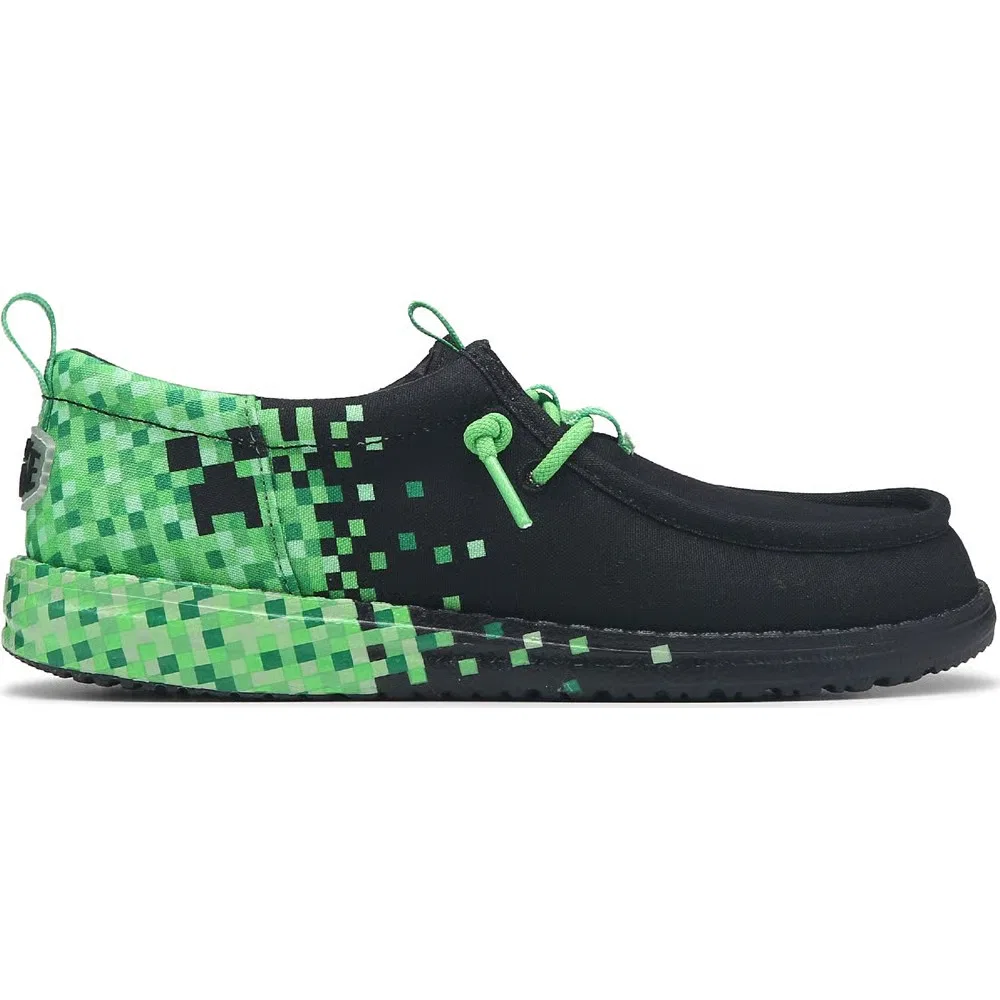 Детские слипоны Wally Minecraft Heydude, Black/Green — фото 2
