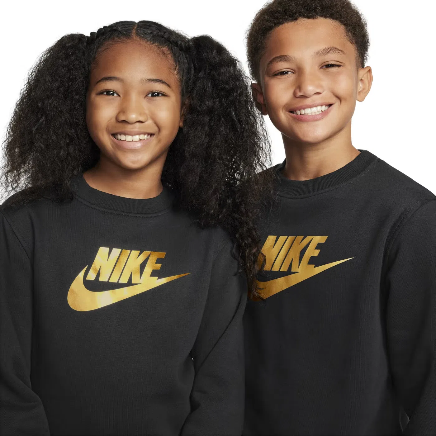 Свитшот с круглым выворотом Sportswear Club Fleece Nike, черный — фото 2