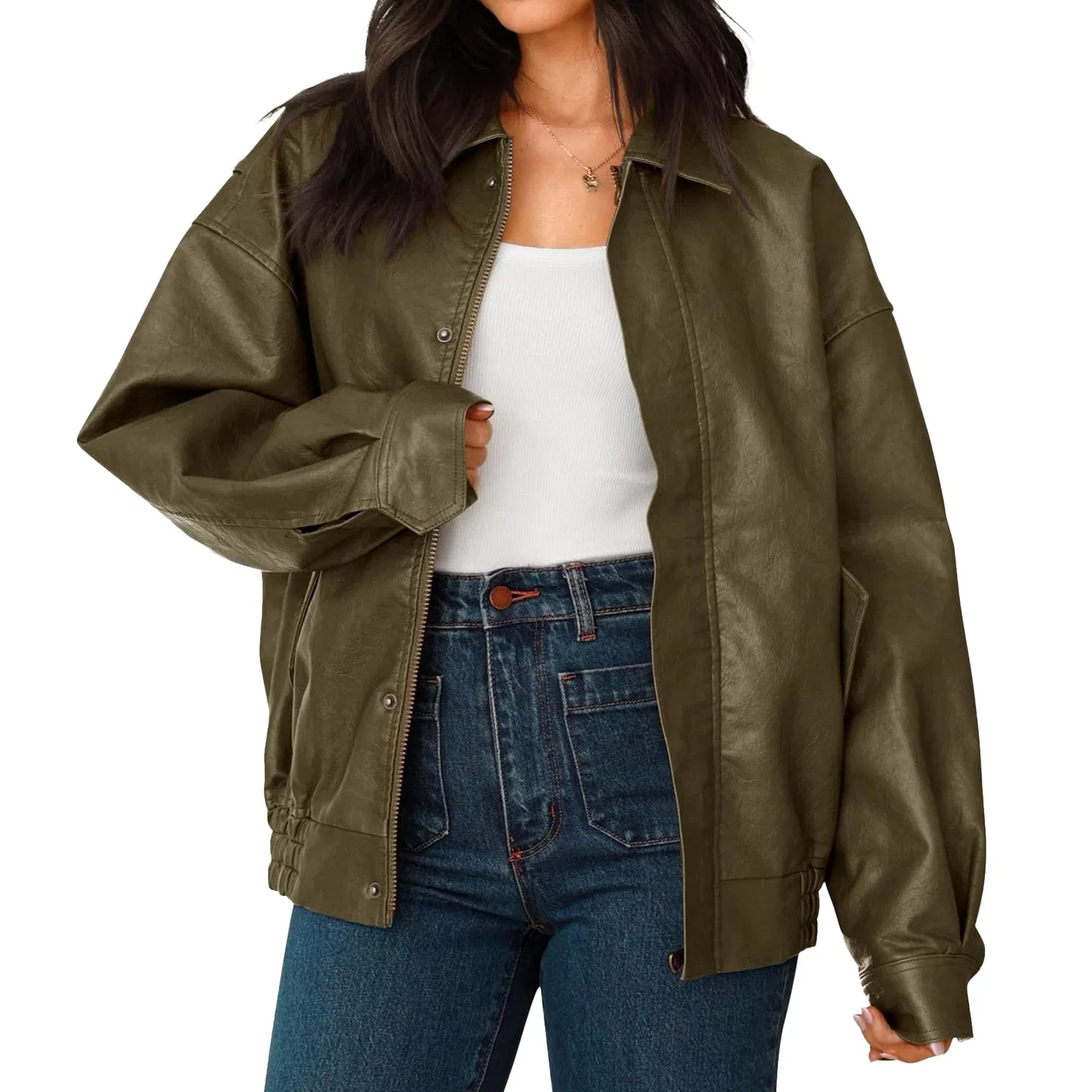Женская куртка с длинным рукавом Vintage, Verde militare