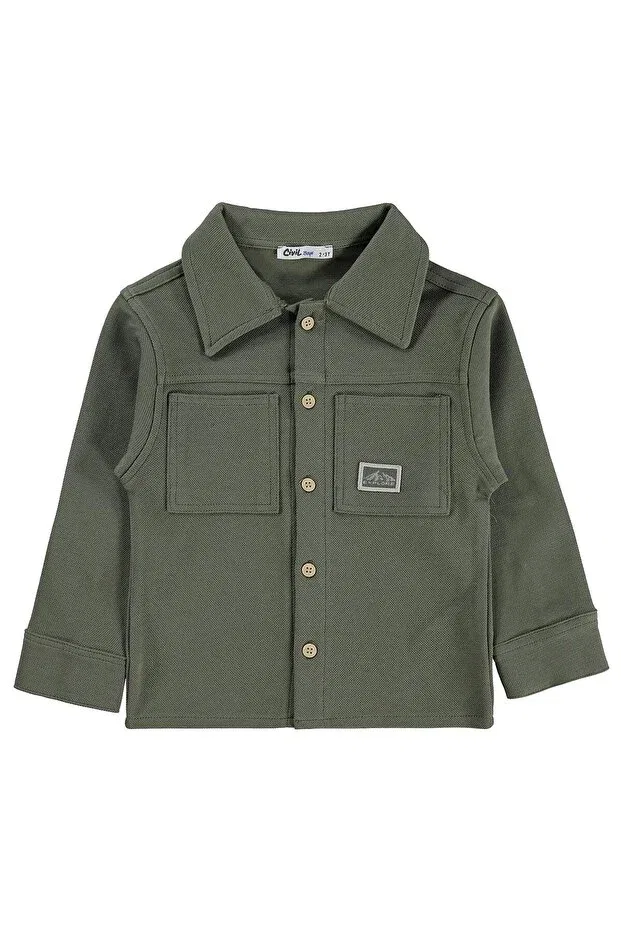 Детская рубашка для мальчиков с длинным рукавом Civil Boys, Khaki