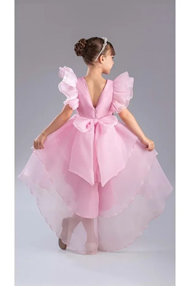 Детское платье для девочек с хвостом S.T. Sebat Tekstil, Pink — фото 3