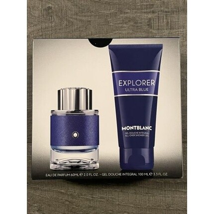 Montblanc Mont Blanc Explorer Ultra Blue Eau de Parfum мужской подарочный набор 60 мл и 100 мл мытье — фото 4