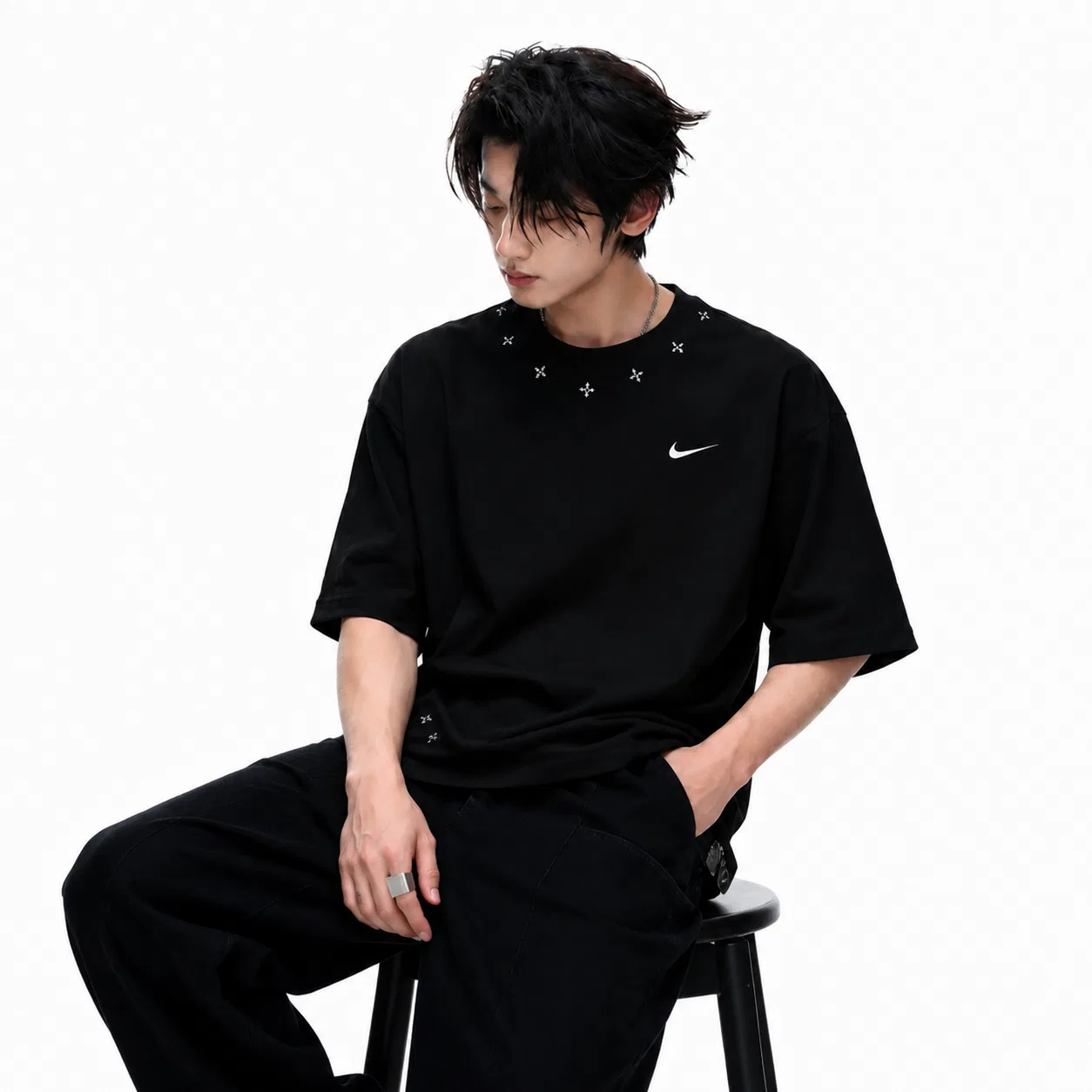 Футболка с круглым вырезом Nike Sportswear Metro, Black — фото 3