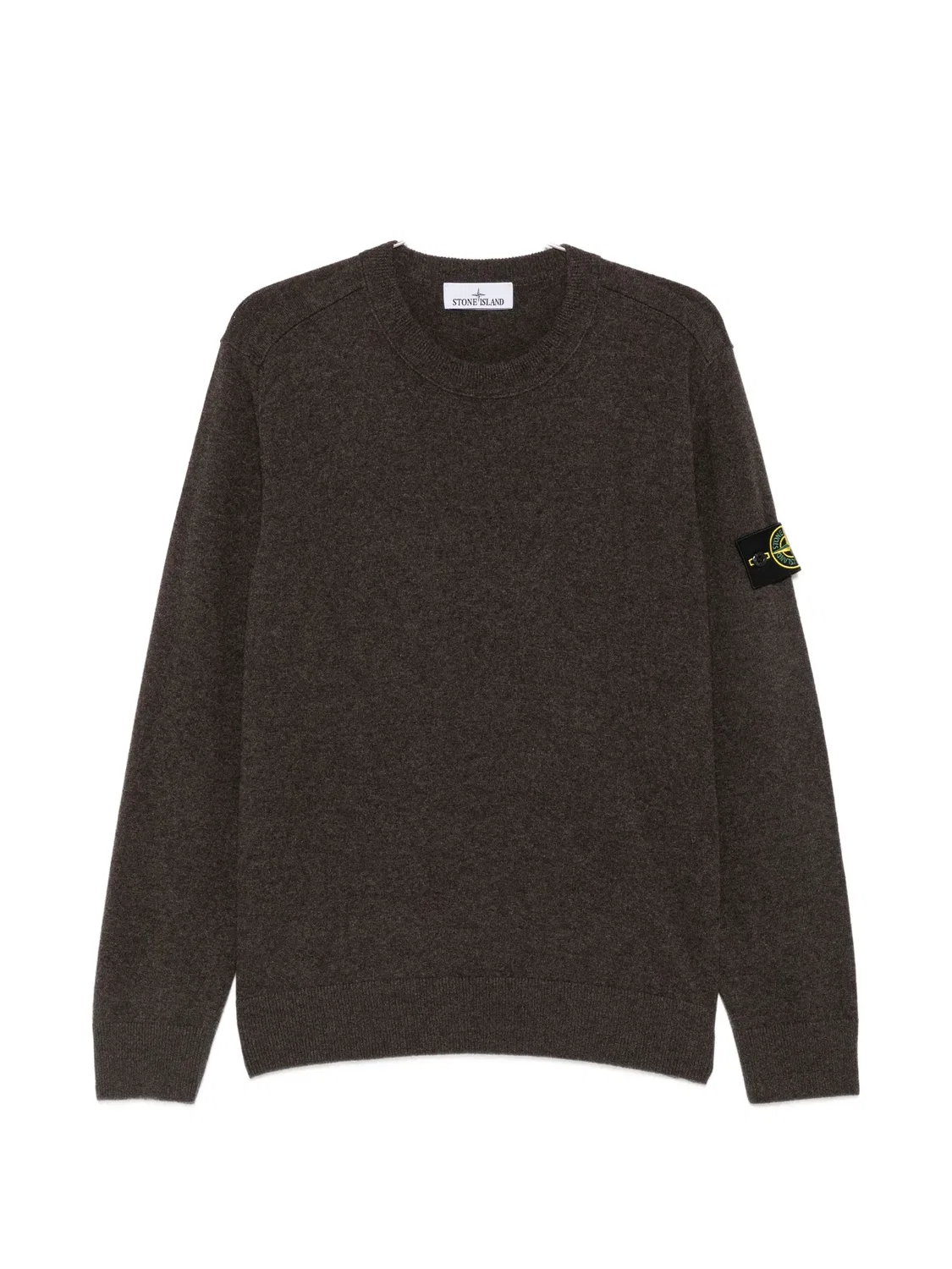 Свитер с нашивкой логотипа Stone Island, коричневый
