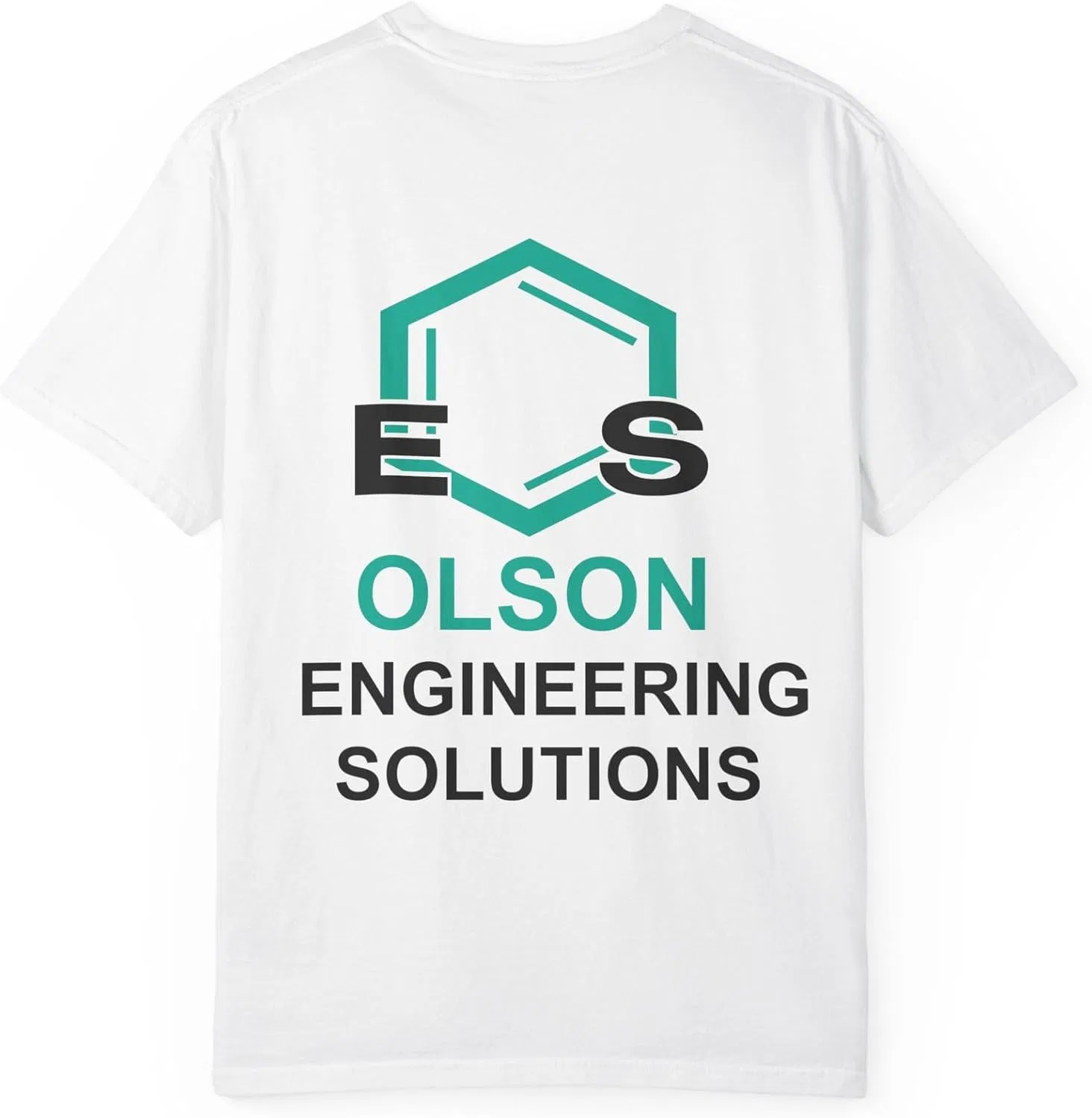 Футболка с логотипом Olson Engineering Solutions Comfort Colors, White — фото 2