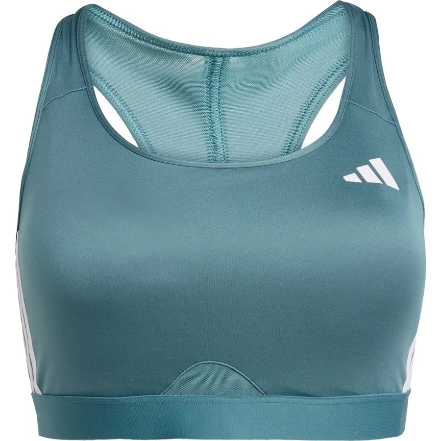 Спортивный бюстгальтер с поддержкой и съемными чашками PrimeLiftReact Train 3-Stripes adidas, Бирюзовый — фото 3