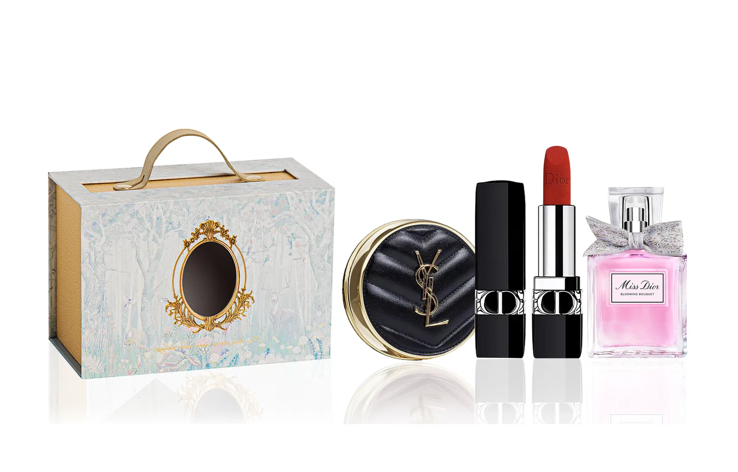 Набор косметики помада кушон духи, DIOR, Blue