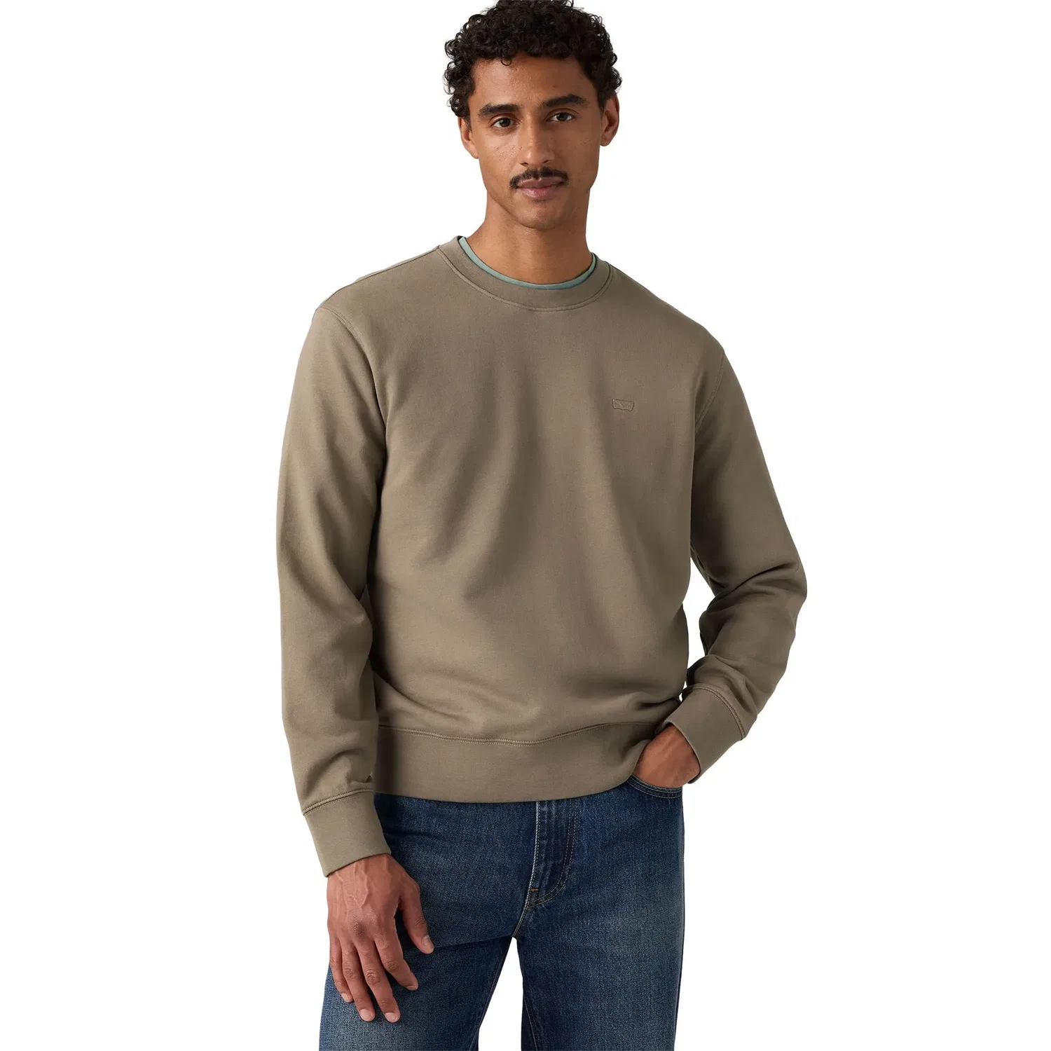 Мужская свободная толстовка Birndle Levi's, Beige — фото 4