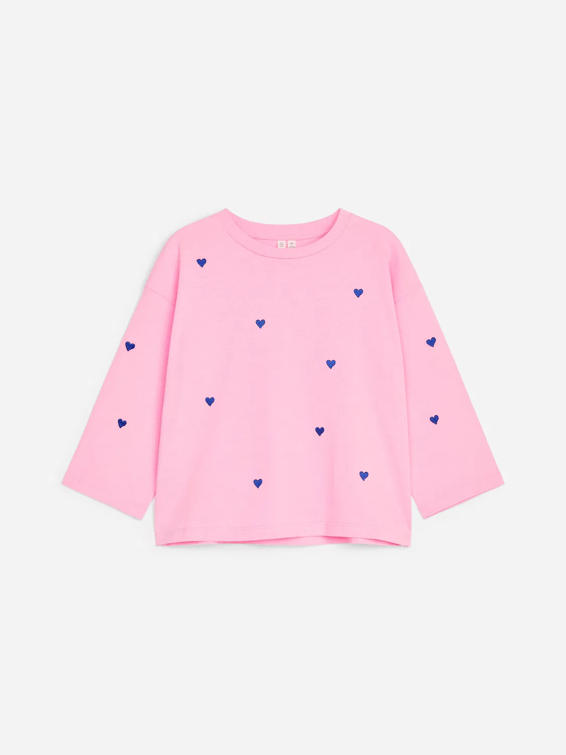 Свободная футболка Arket, Rosa/Herzen In Blau