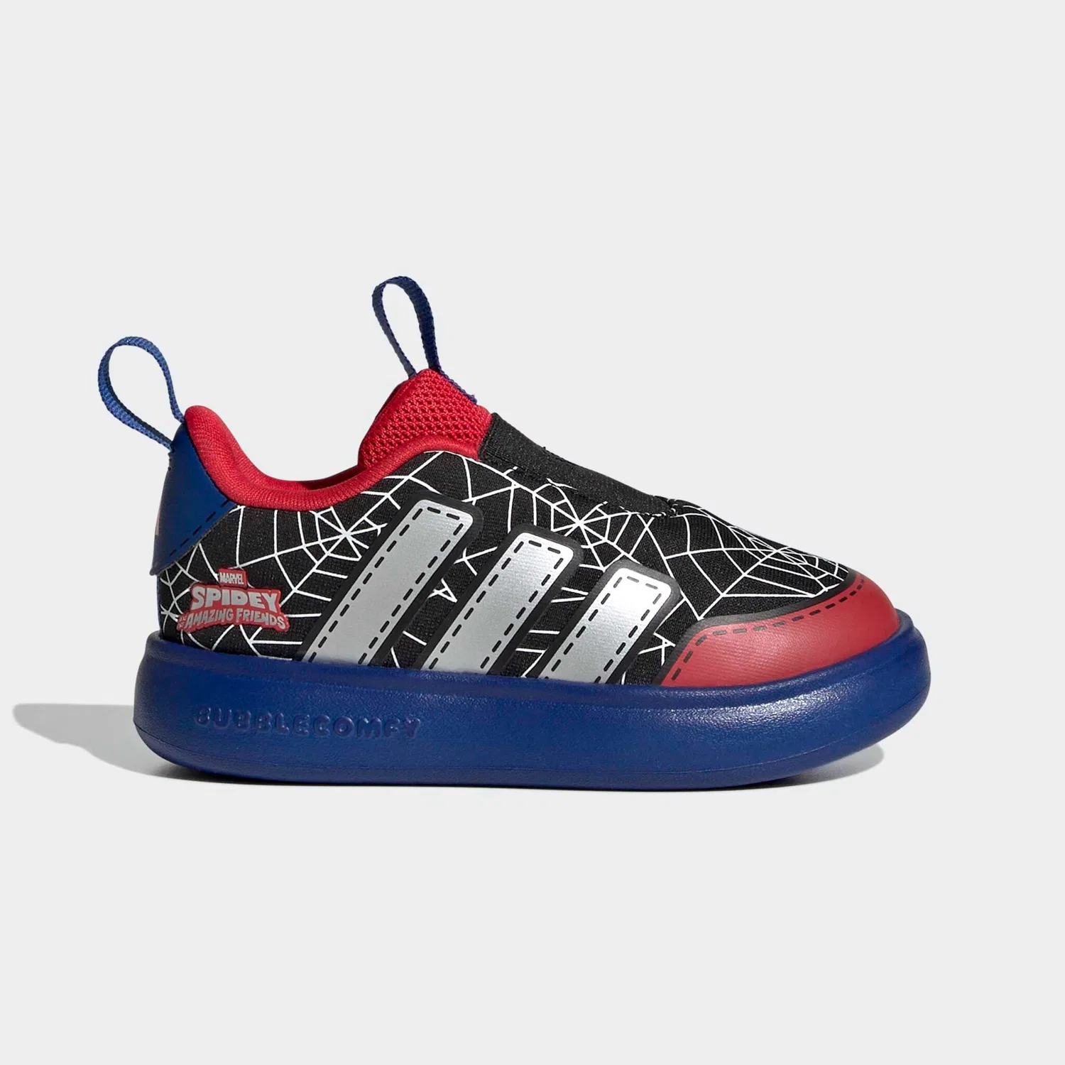 Детские спортивные кроссовки с очень легкой подошвой Adidas Sportswear, Core Black/Silver Metallic/Royal Blue — фото 2