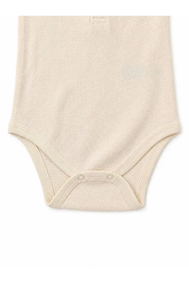 Детское боди с длинным рукавом Basics For My Baby, Beige — фото 3