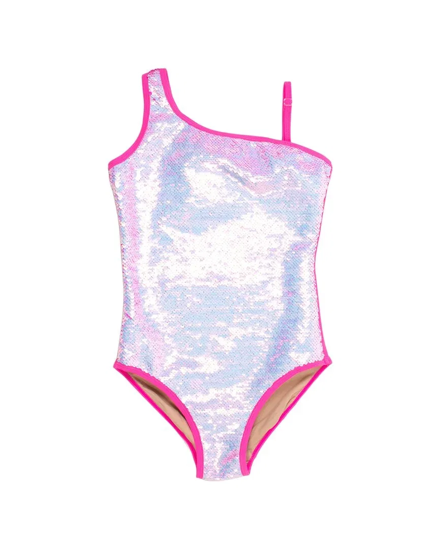 Детский купальник слитный с пайетками Shade Critters, Fuchsia