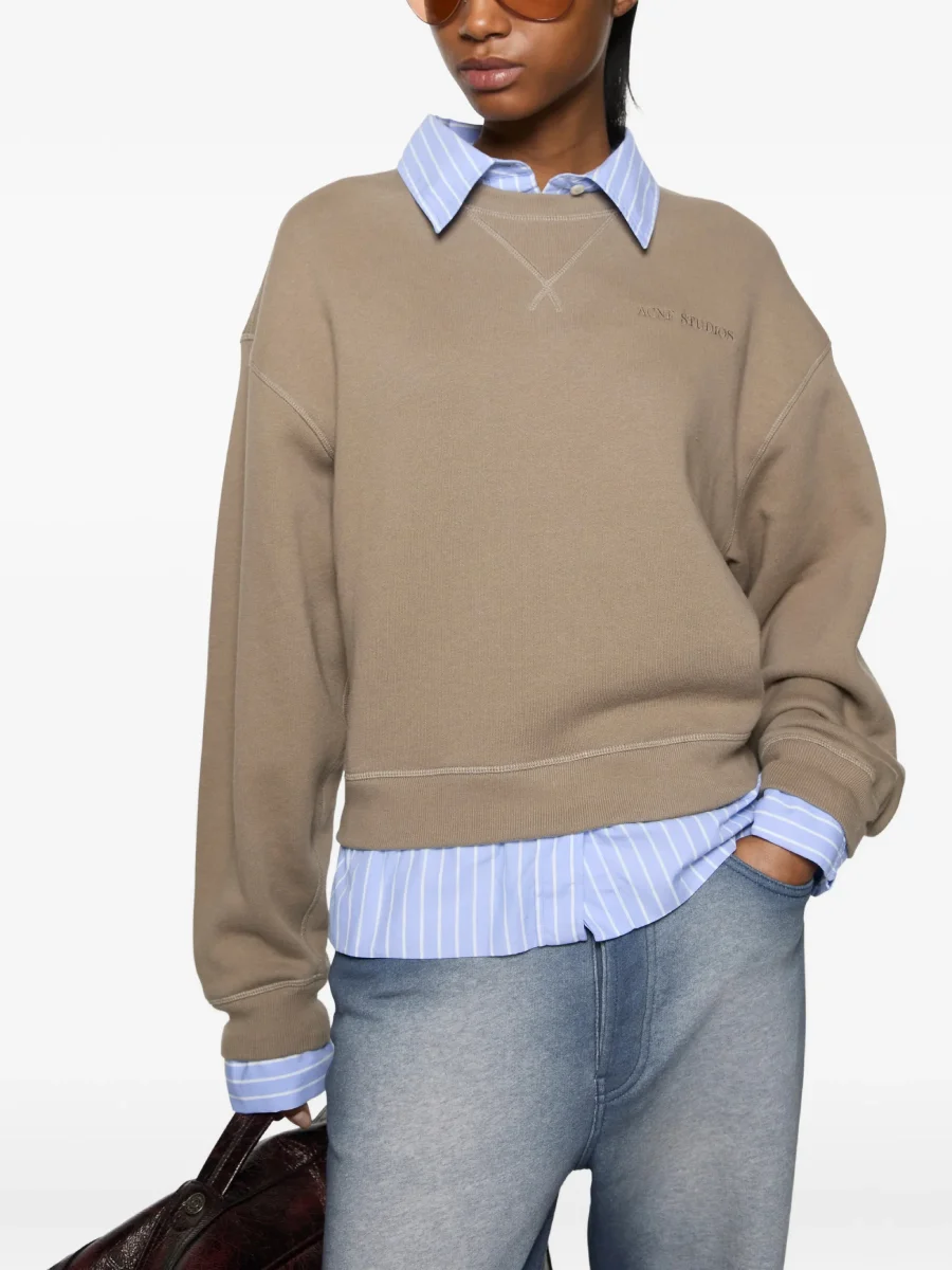 Свитшот Acne Studios с многослойным дизайном, бежевый
