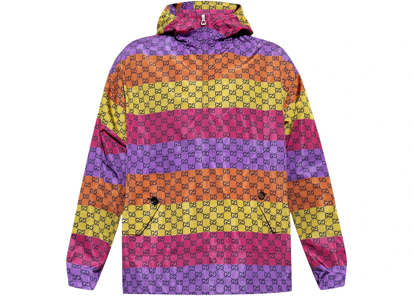 Мужская куртка с капюшоном с принтом Jacket Gucci, Multi