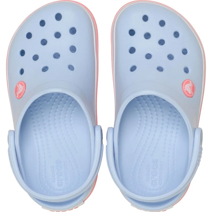 Детские сандалии-клоги с полосой Crocband Clog T, Crocs, Синий — фото 4