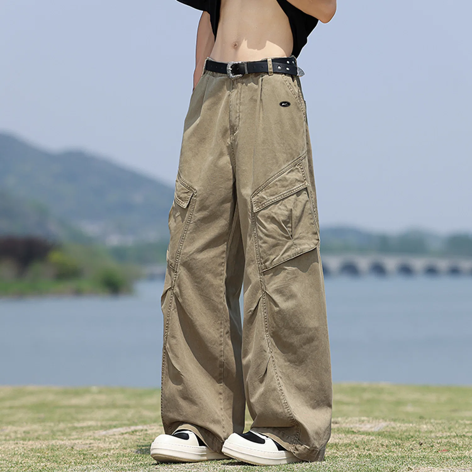Детские карго-брюки с нашивками Khaki (DIY Badge) WARRIOR — фото 3