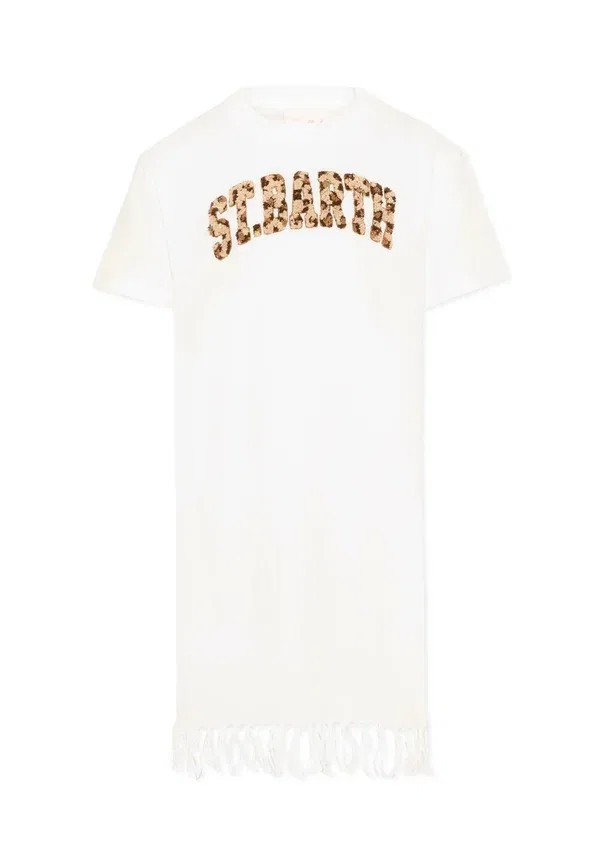 Платье хлопковое day dress Mc2 Saint Barth, white, белый