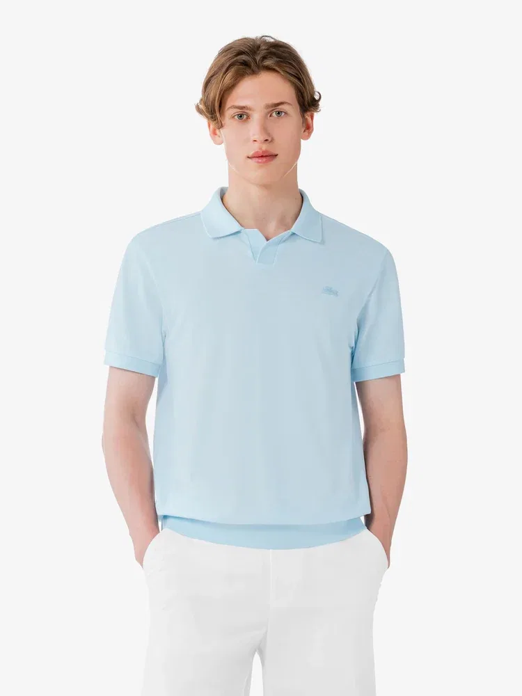 Поло LACOSTE Basic Open Collar, Royal Blue