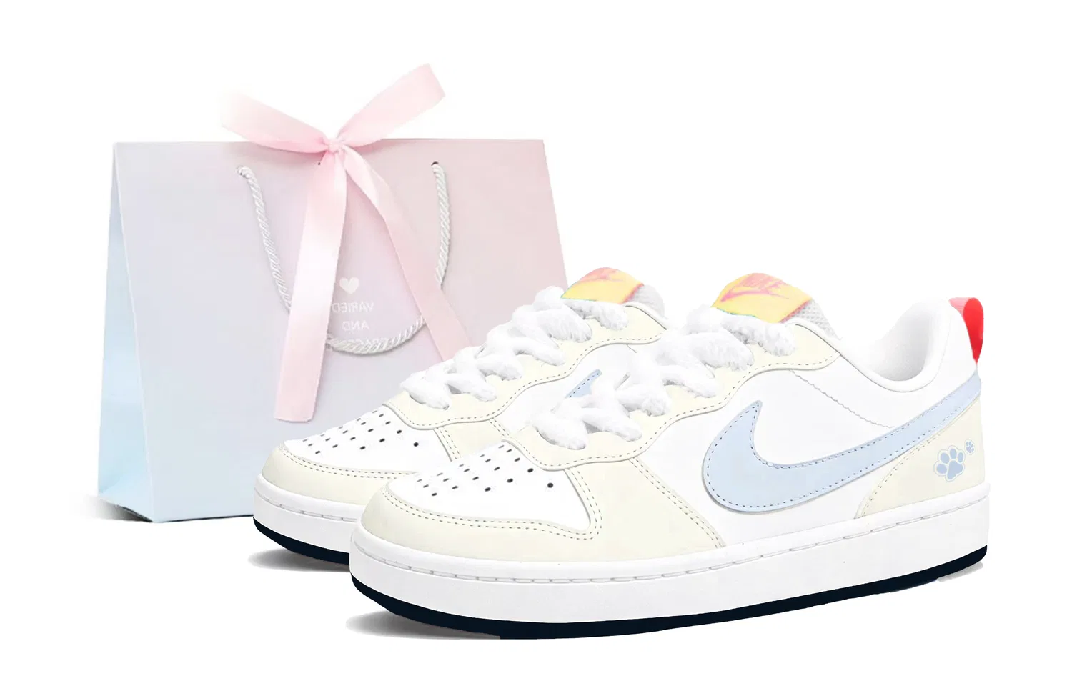 Детские скейтборд-кроссовки с принтом Court Borough 2 Nike, Light Yellow