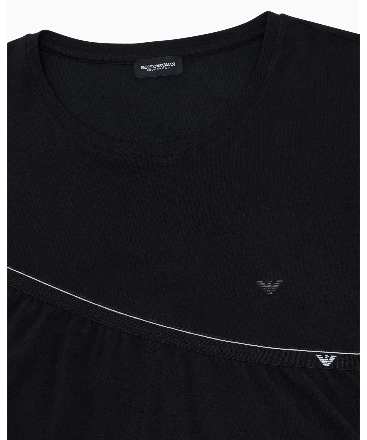 Женский комплект пижамы с длинным рукавом модель Emporio Armani EMPORIO ARMANI, Черный — фото 4