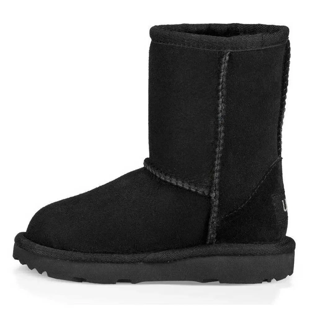 Детские зимние ботинки с овчиной Ugg Classic II, Black — фото 4