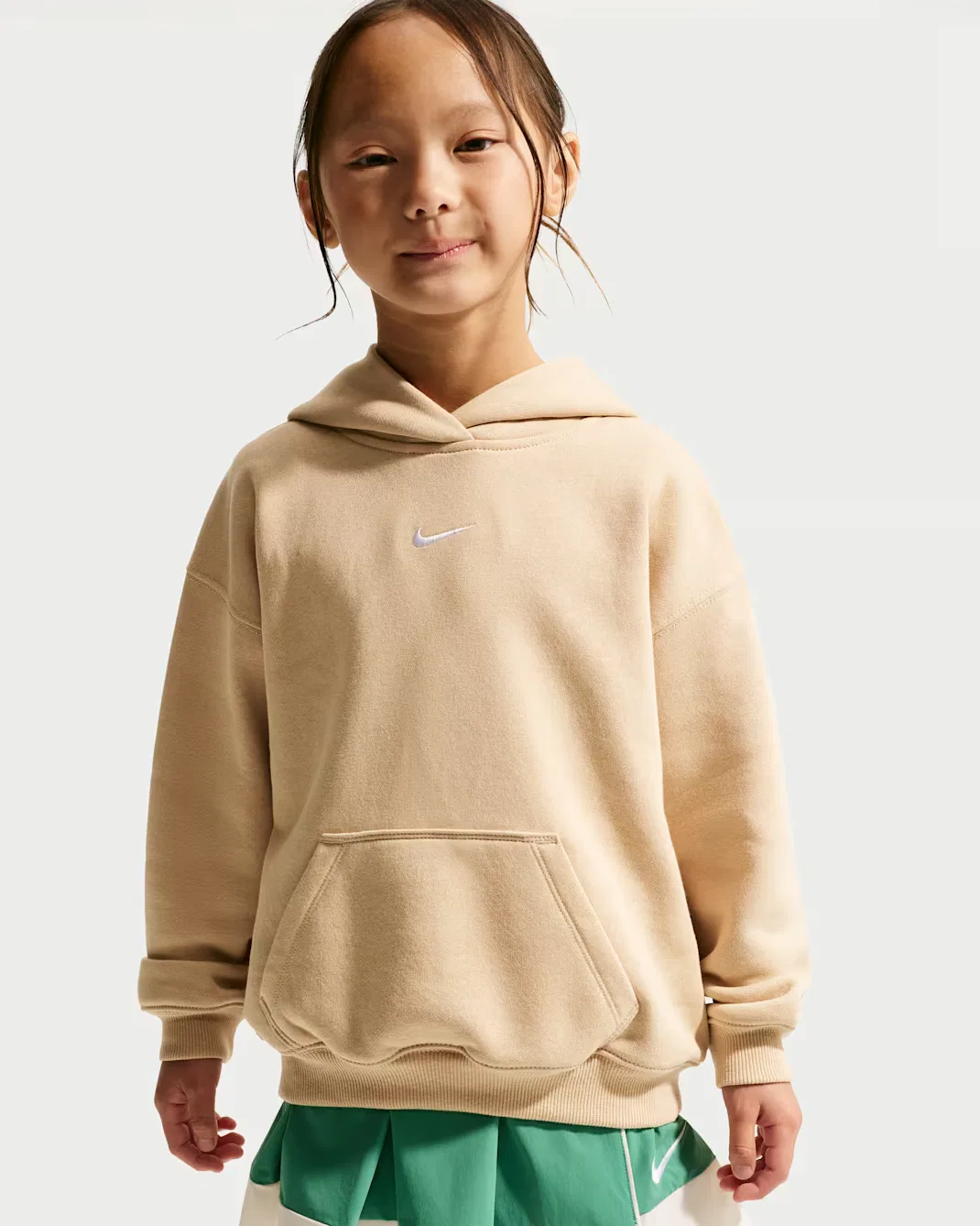 Детская флисовая толстовка с капюшоном от Studio Nike Sportswear, Linen