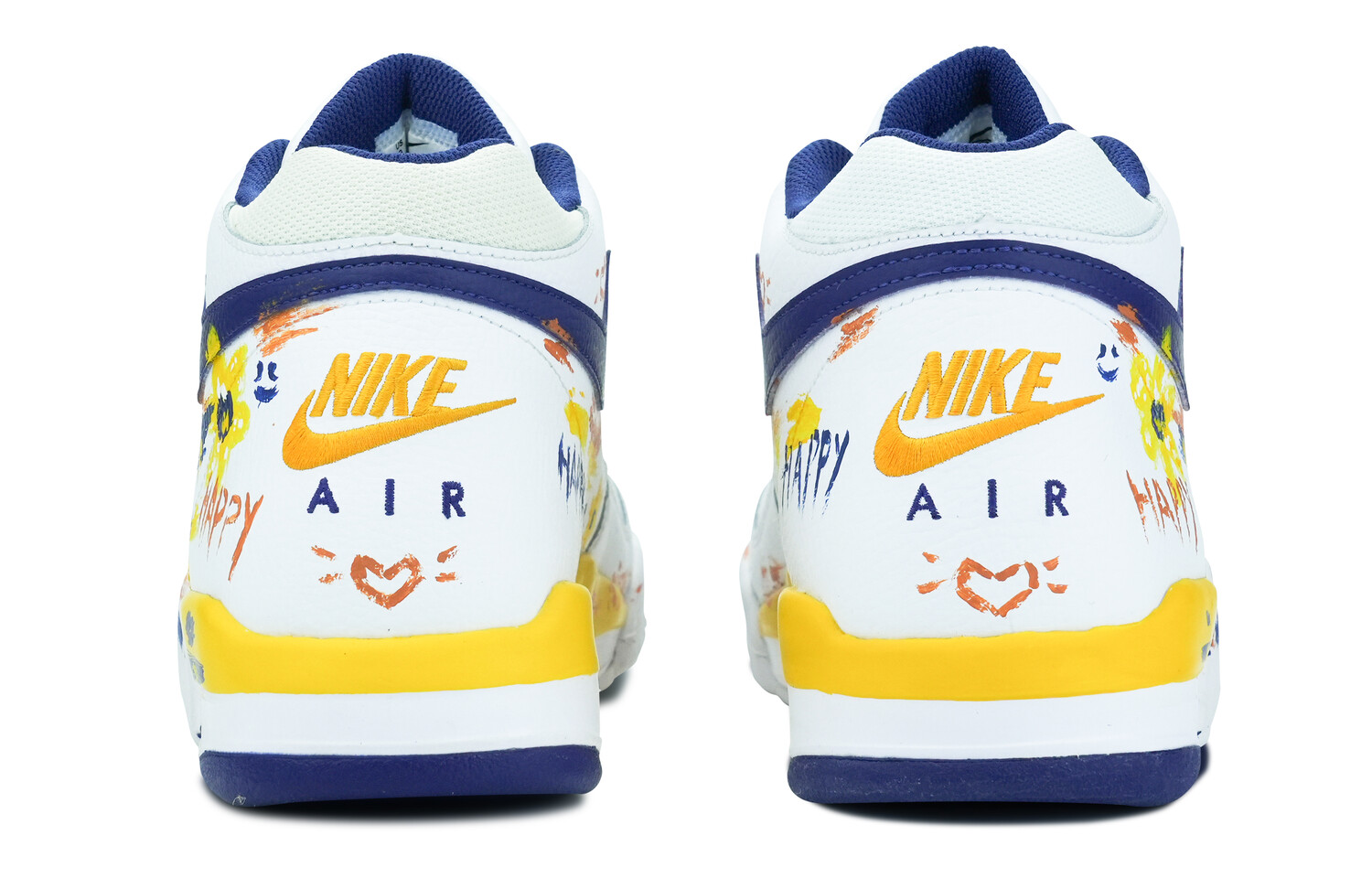 

Кроссовки Nike Flight Legacy Vintage Basketball Shoes Men Mid-top Yellow/white/blue/red, желтый