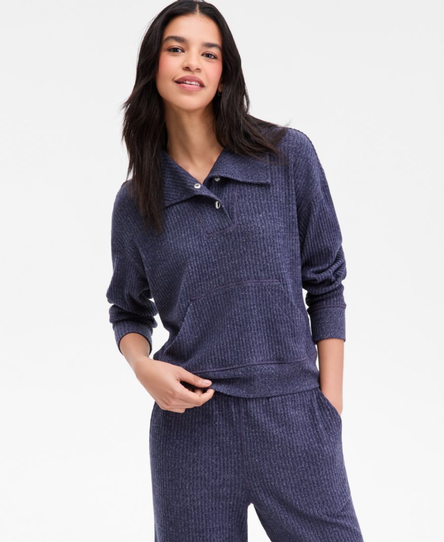 

Женская толстовка с воротником-стойкой в рубчик Nautica Jeans, Night Sky