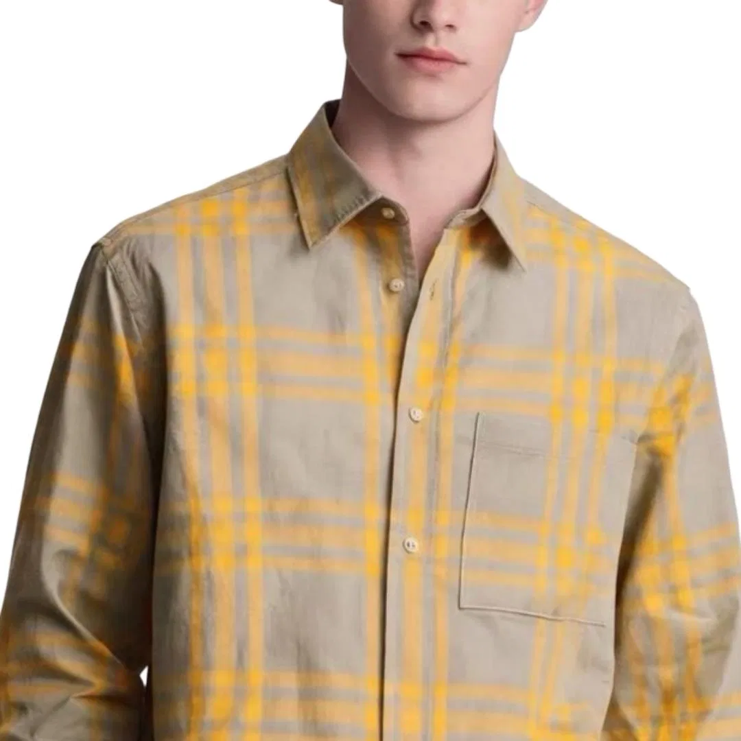 Мужская рубашка с лацканами Burberry, Brown — фото 3