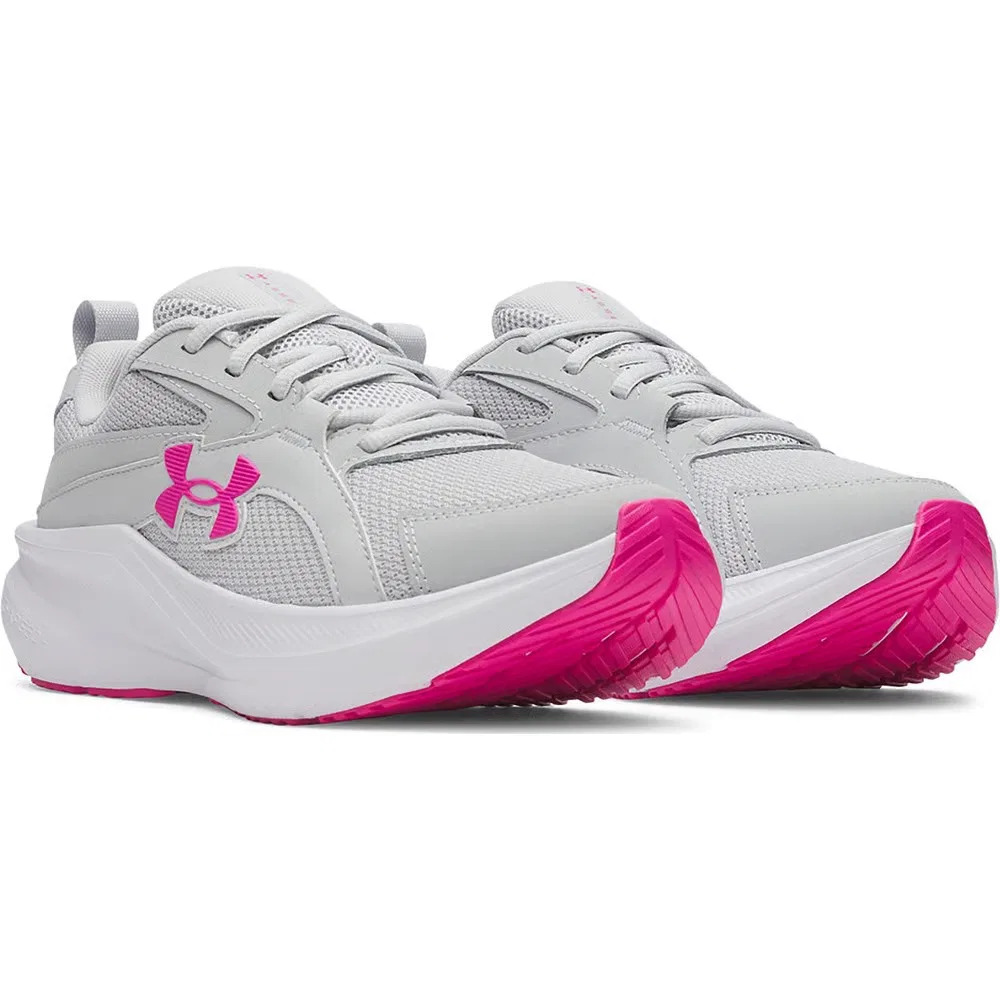 Детские кроссовки Charged+ Assert 11 Wide для бега Under Armour, Gray/Gray /Pink