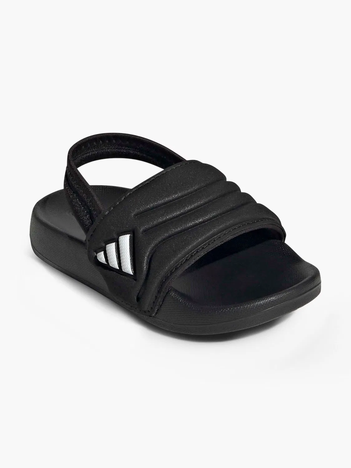 Детские шлепанцы с эластичной вставкой Adidas, черный — фото 2