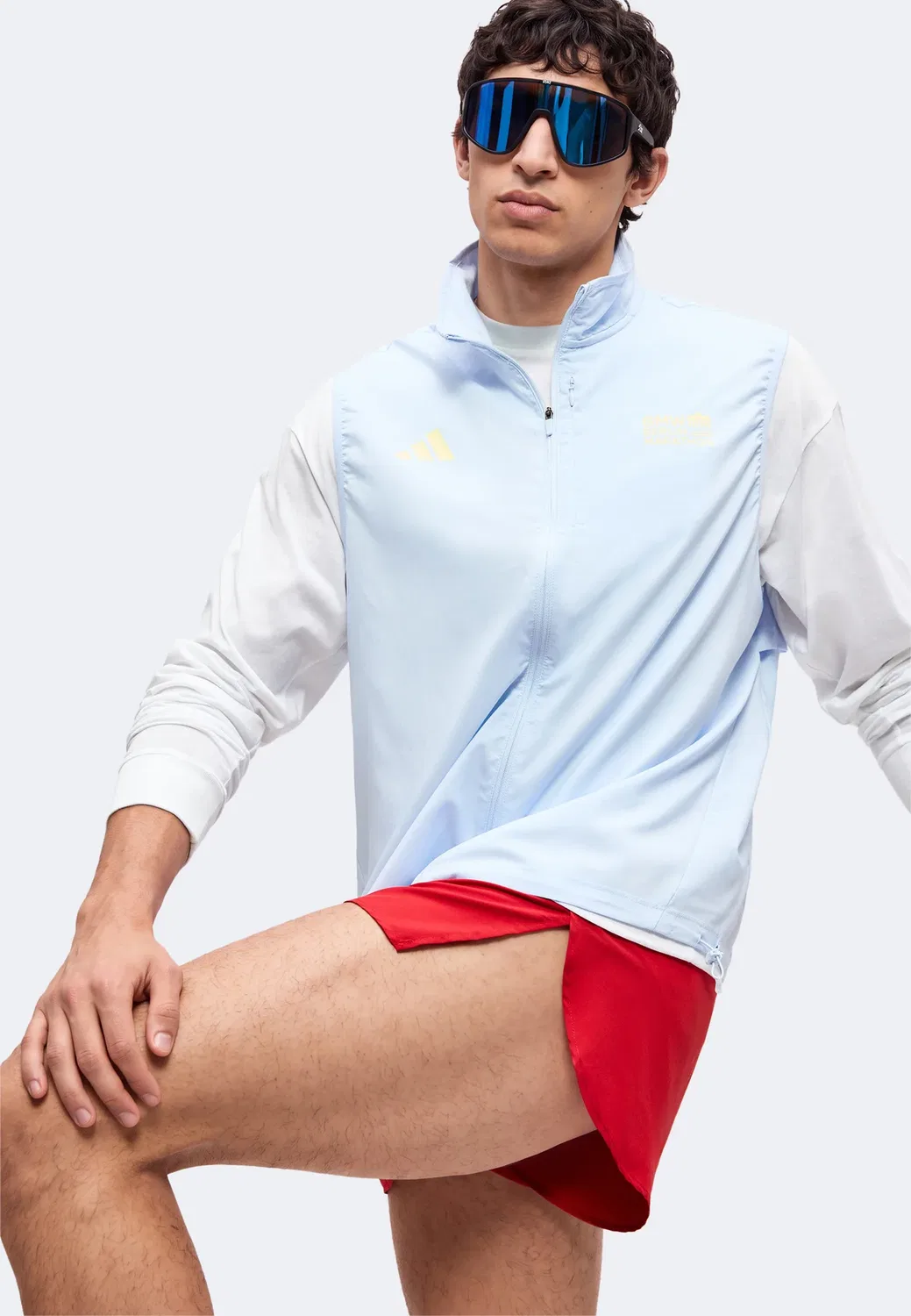 Жилет Ber26 Adidas Performance, Crystal Sky/Frozen Lemon — фото 4