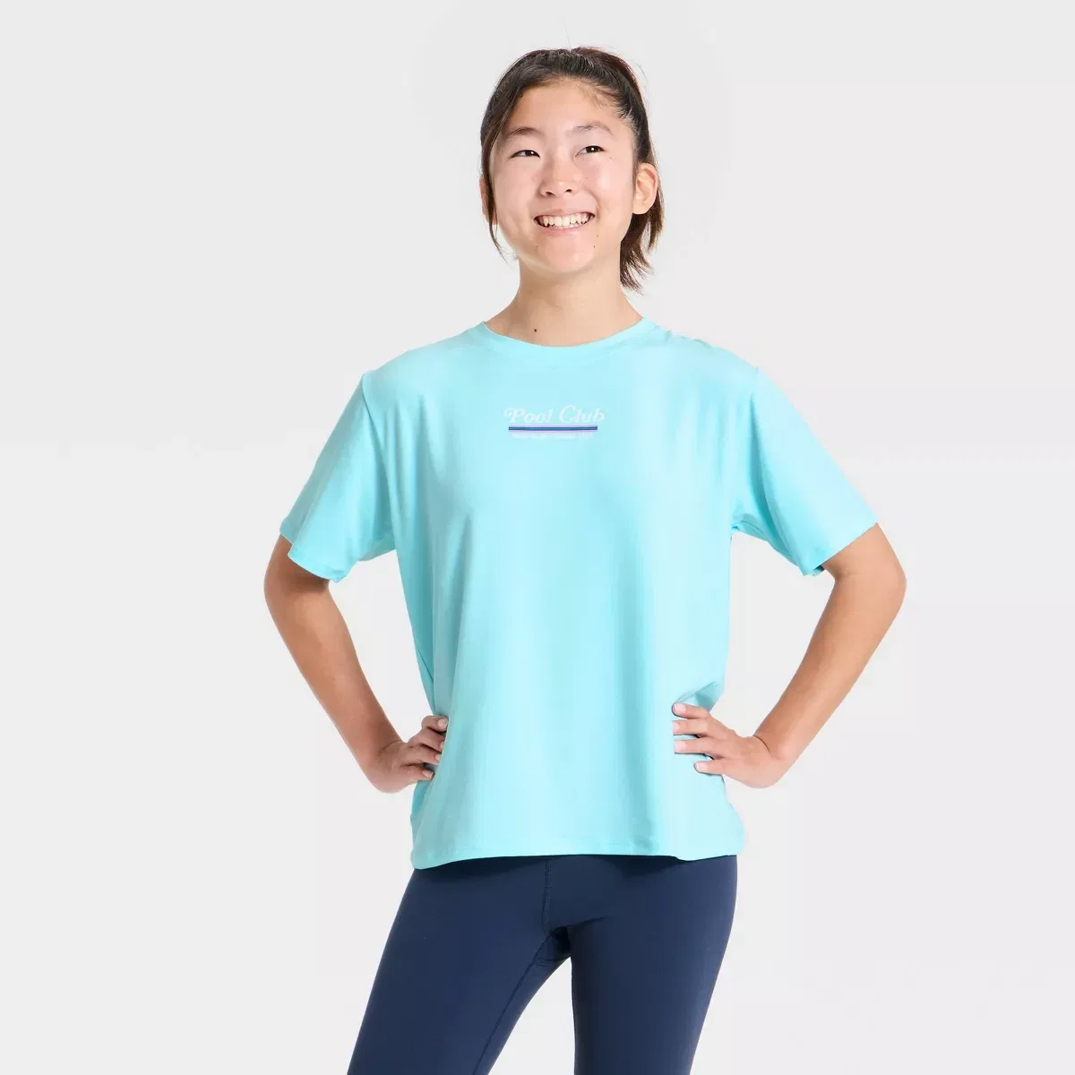 Детское футболка с принтом Oversized Active T-Shirt KIDS PERFORMANCE, Light Blue